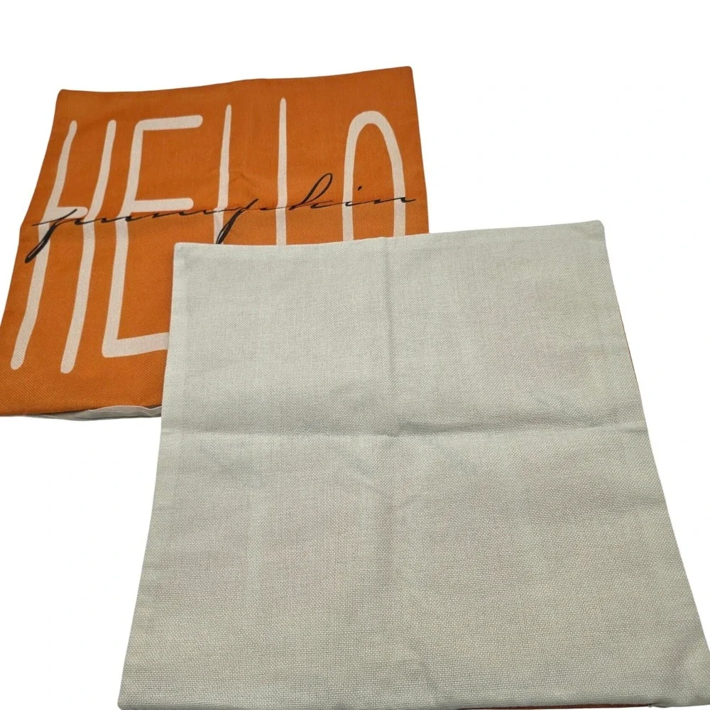 Pillow Covers 18x18‎ Orange Fall Pumpkin Set of 2 Home Decore